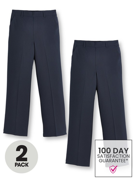 front image of everyday-boys-2-packnbsppull-on-school-trousers-navy