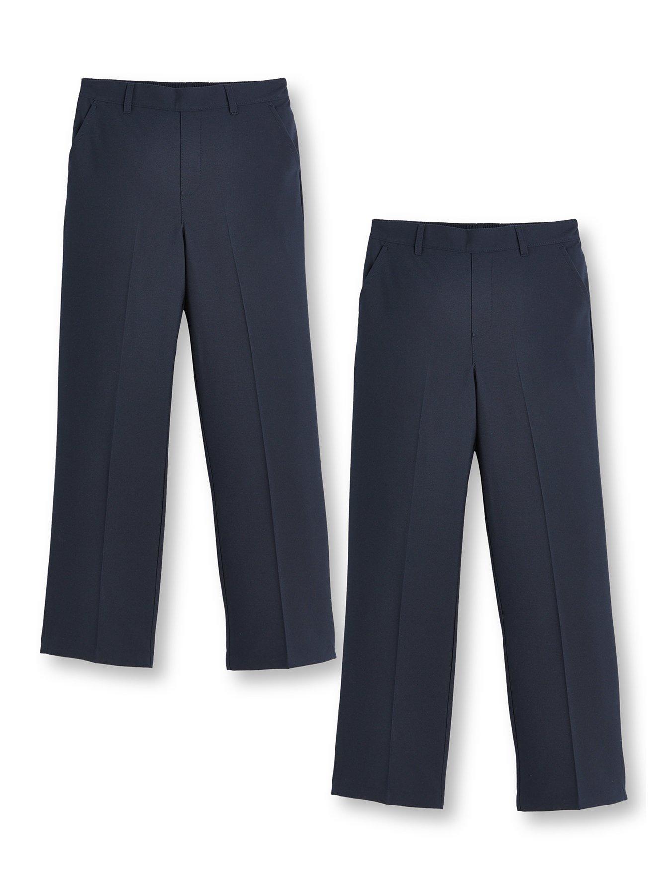  image of everyday-boys-2-packnbsppull-on-school-trousers-navy