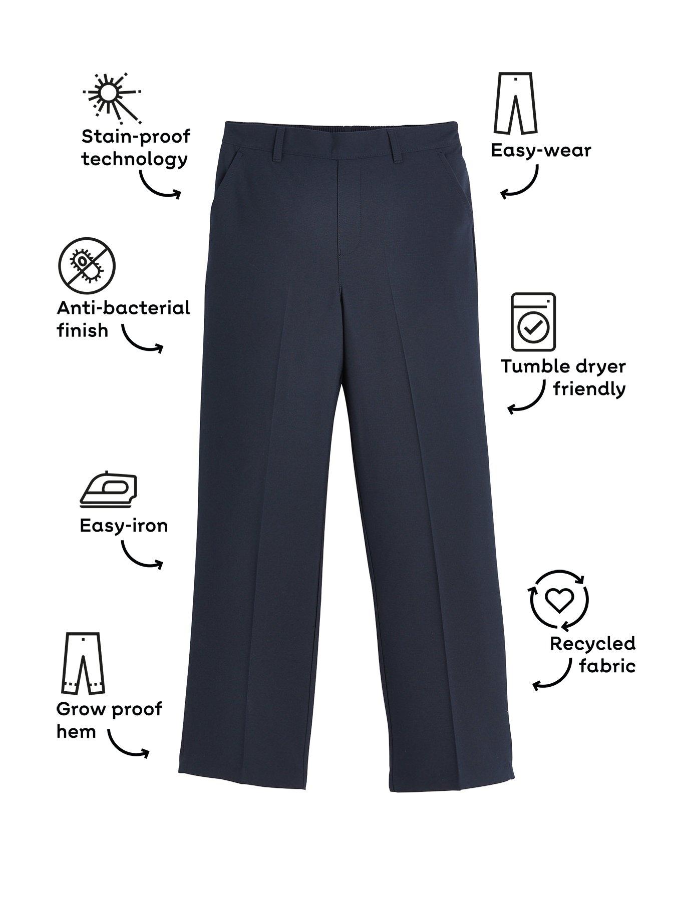  image of everyday-boys-2-packnbsppull-on-school-trousers-navy
