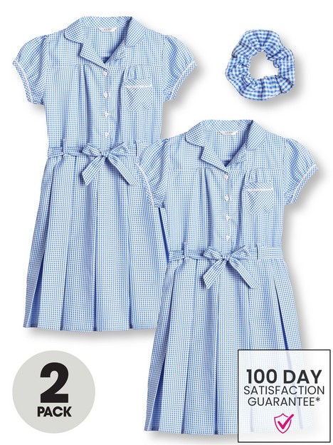 everyday-girls-2-pack-traditional-gingham-school-summernbspdress-blue