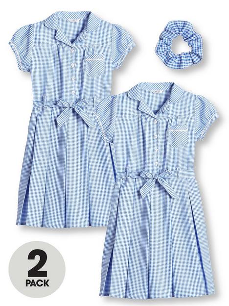 v-by-very-girls-2-pack-traditional-gingham-school-summernbspdress-blue