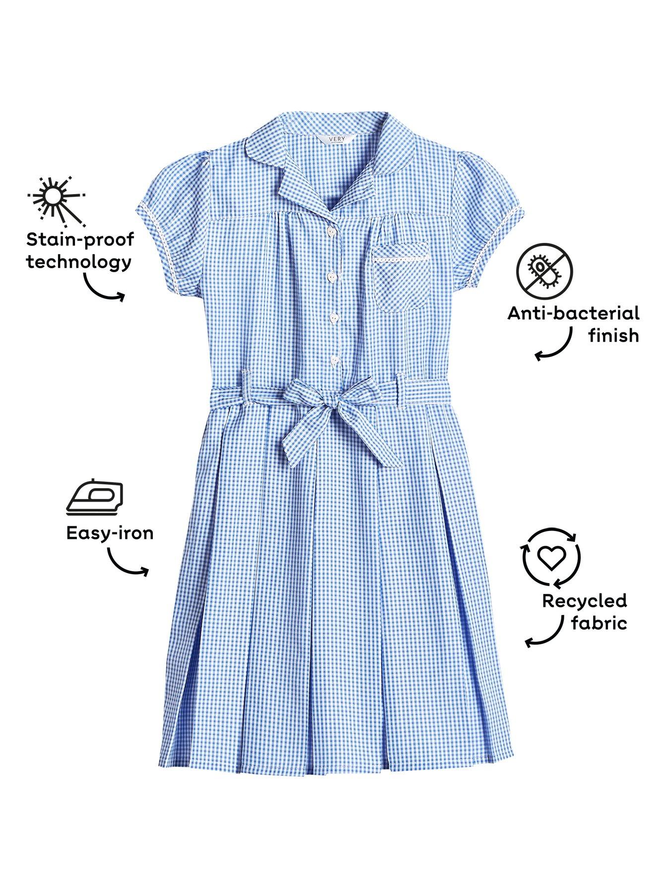  image of everyday-girls-2-pack-traditional-gingham-school-summernbspdress-blue