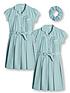  image of everyday-girls-2-pack-traditional-gingham-water-repellent-school-summernbspdress-green