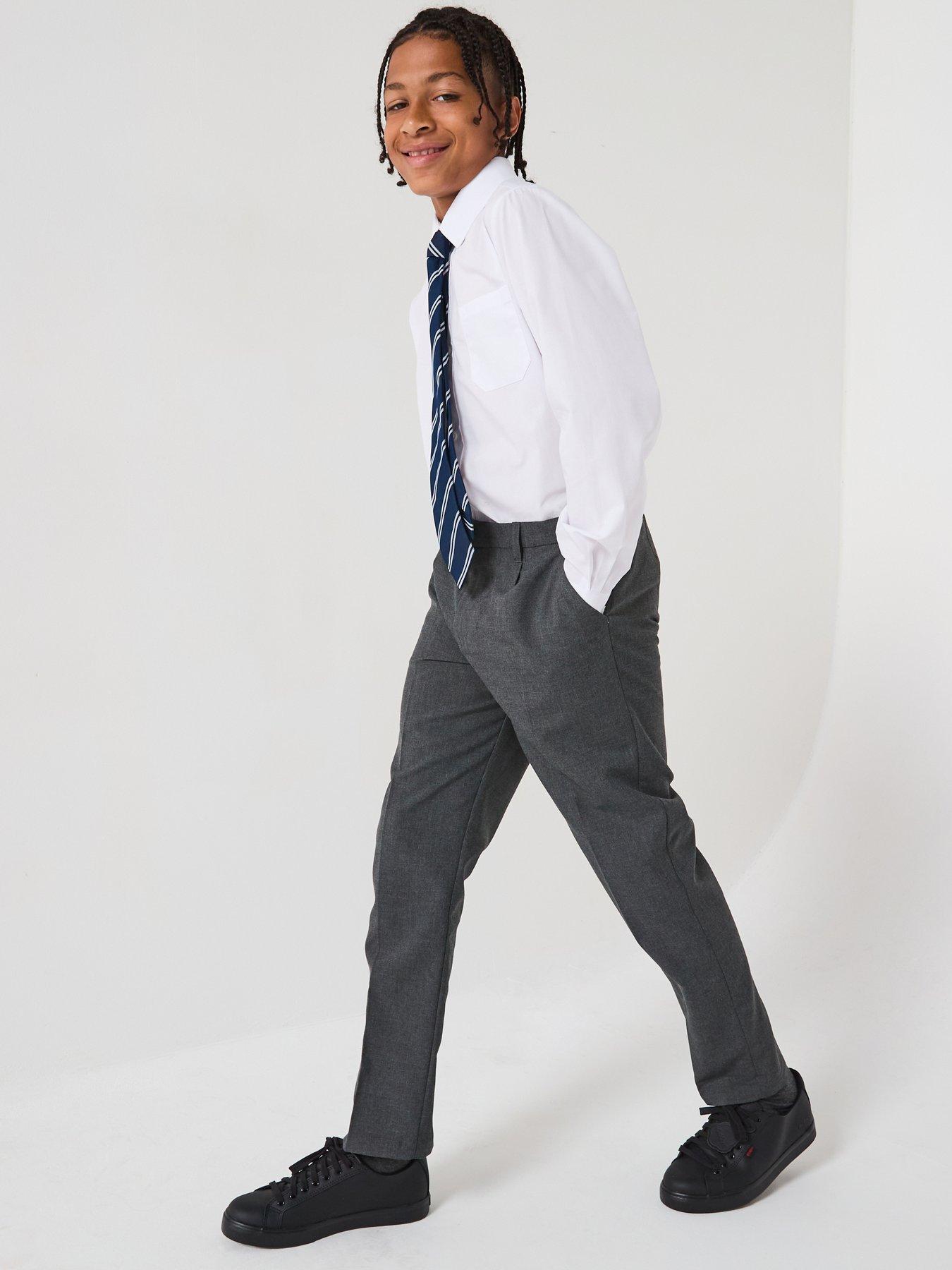  image of everyday-boys-2-packnbspskinny-fit-school-trousers-black