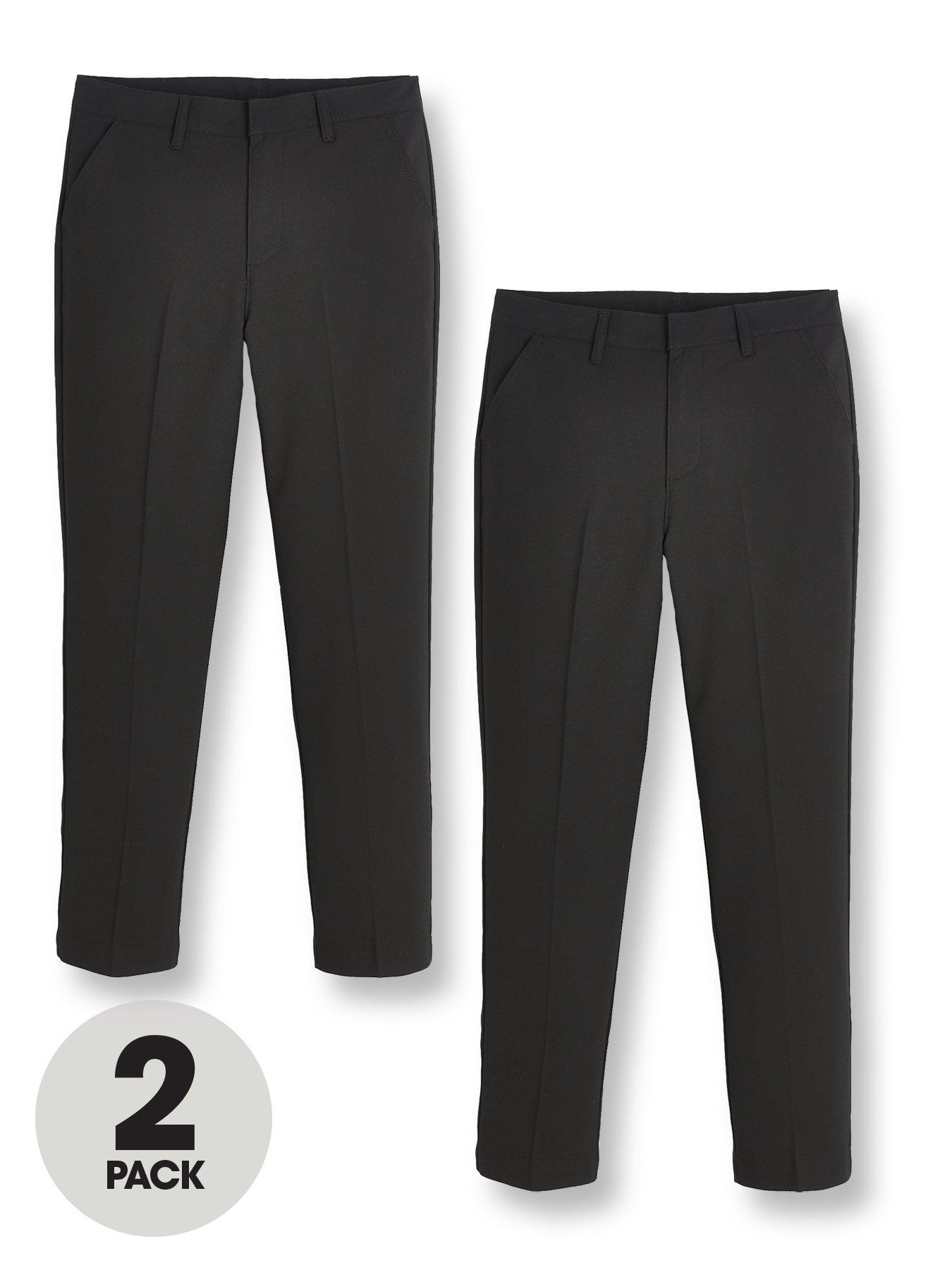 boys skinny black trousers