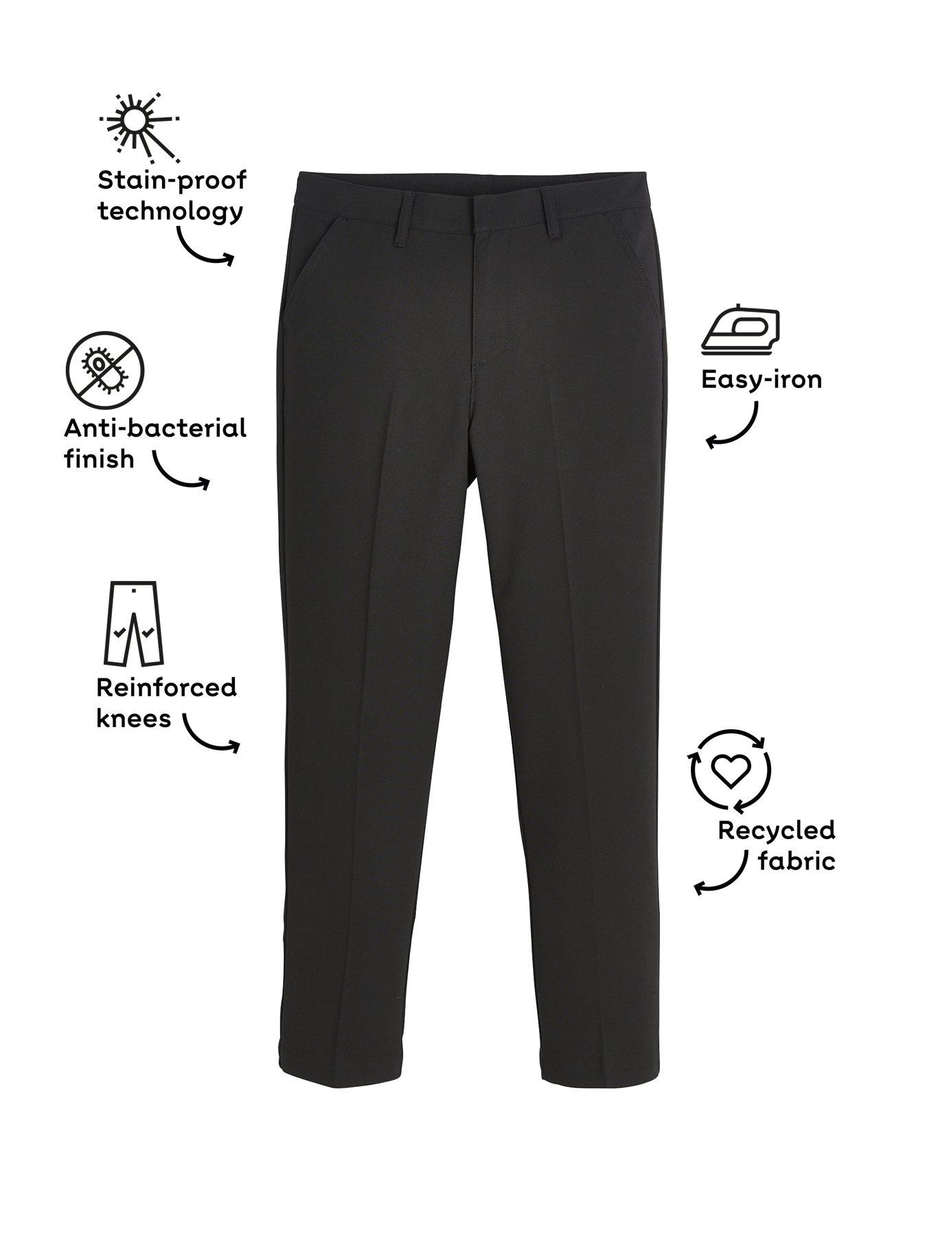  image of everyday-boys-2-packnbspskinny-fit-school-trousers-black