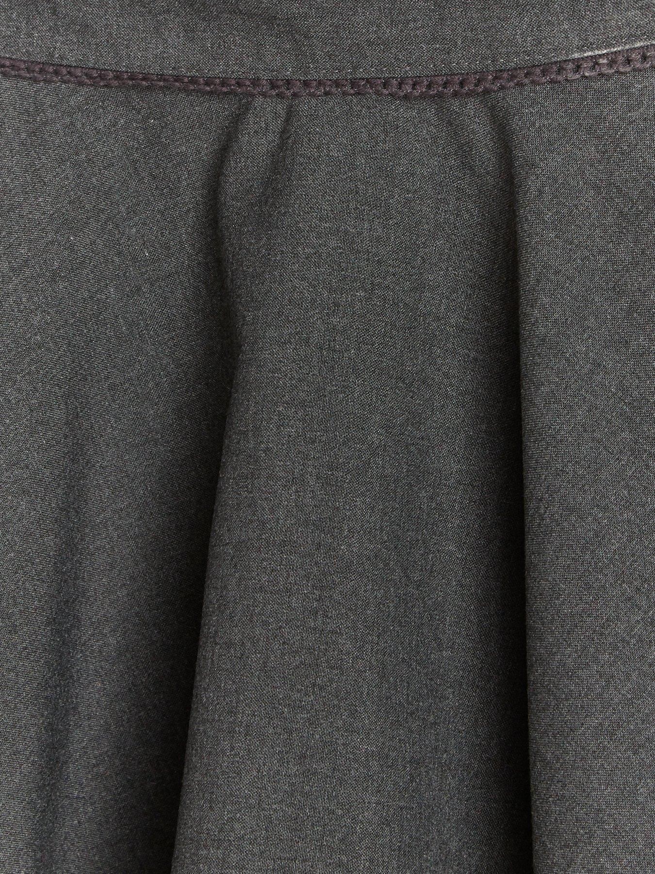  image of the-very-collection-girls-2-pack-woven-skater-school-skirts-grey
