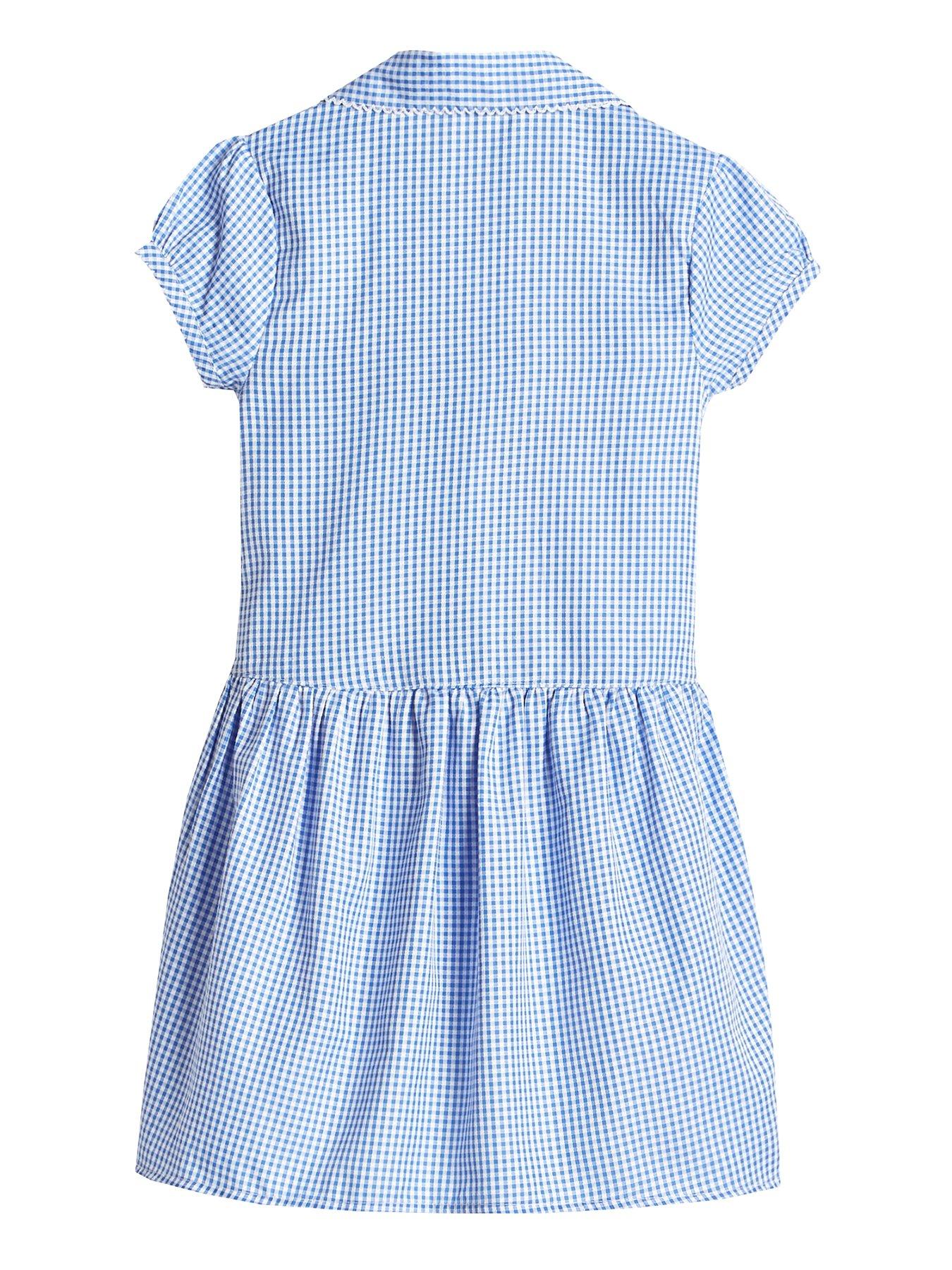  image of everyday-girls-2-pack-drop-waist-gingham-water-repellentnbspschool-summer-dress-blue