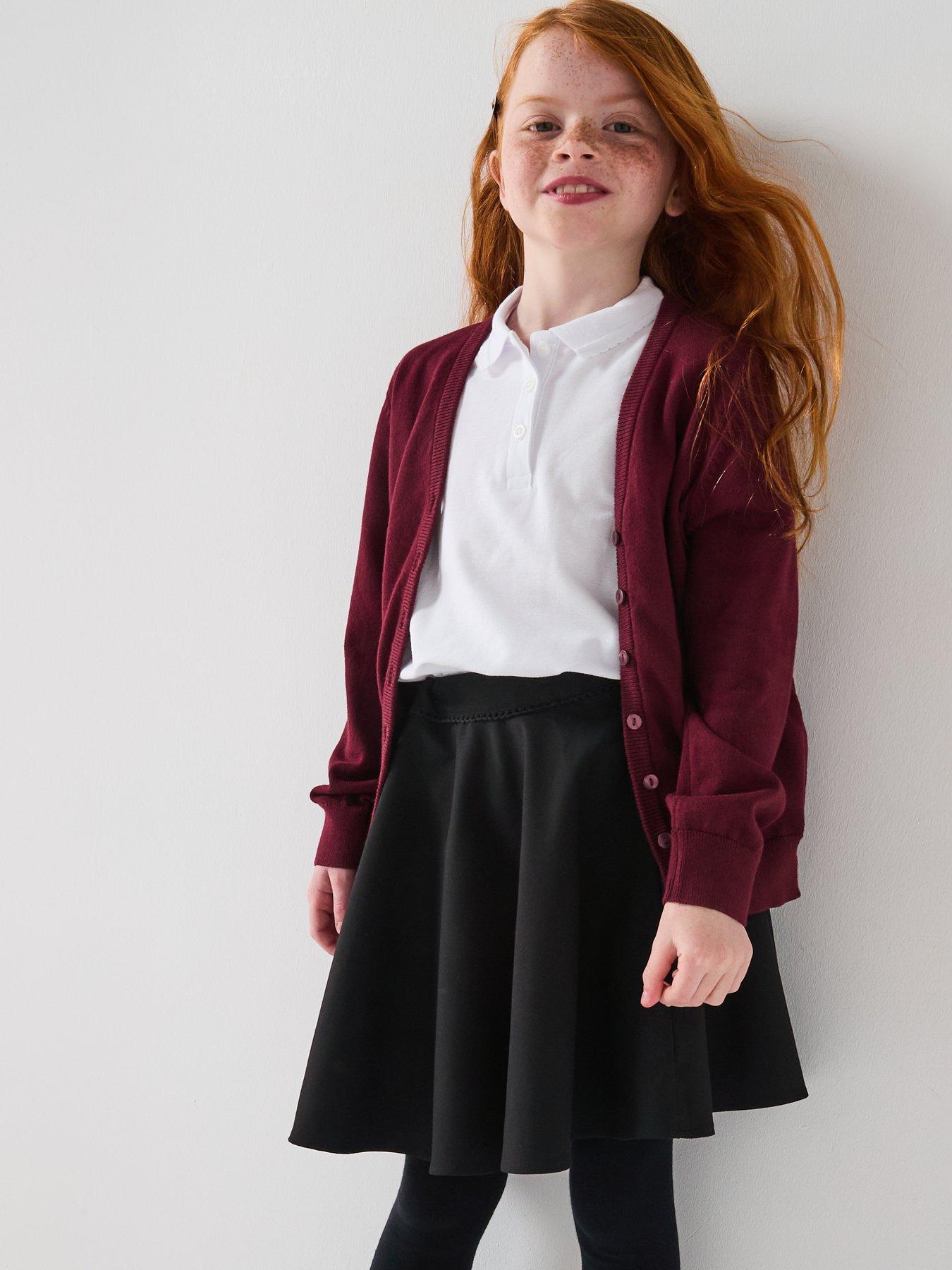 the-very-collection-girls-2-pack-woven-skater-school-skirts-black