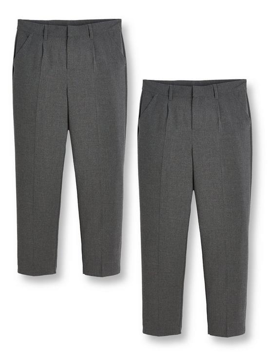 front image of v-by-very-boys-regular-legnbspschool-trousers--plus-size-2-pack-grey