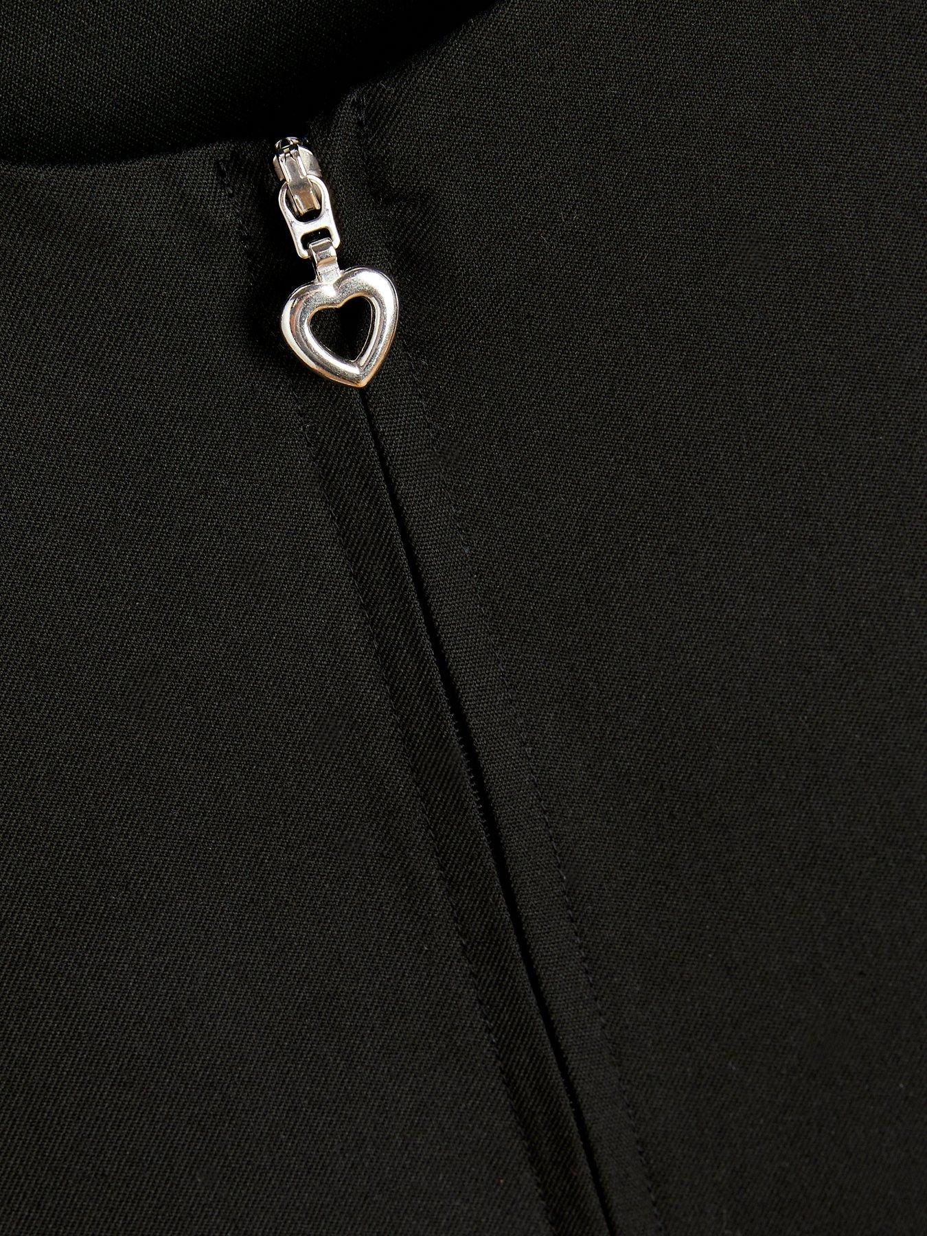 Image 5 of 6 of The Very Collection Girls 2 Pack Water-Repellent Zip Front Pinafore Dress - Black