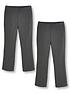  image of v-by-very-girls-2-pack-woven-school-trouser-plus-size-grey