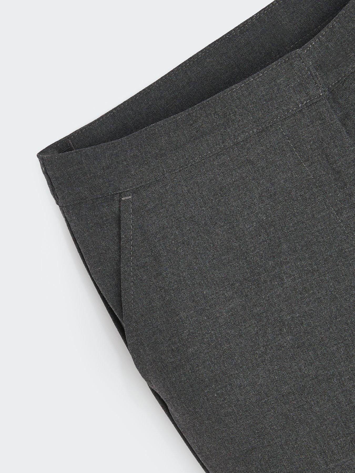  image of the-very-collection-girls-2-pack-woven-school-trouser-plus-size-grey