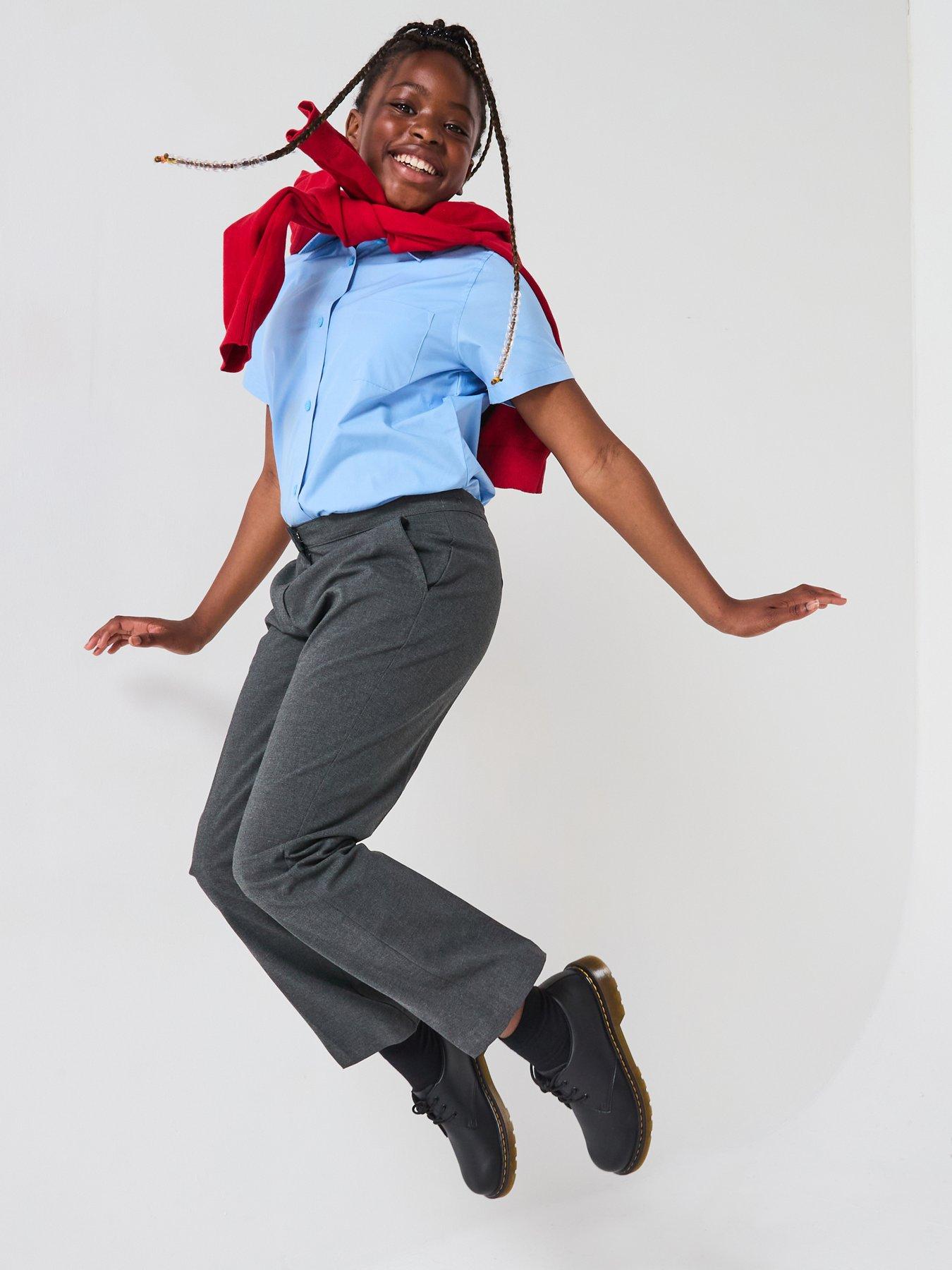 Image 6 of 6 of The Very Collection Girls 2 Pack Woven School Trouser Plus Size - Grey