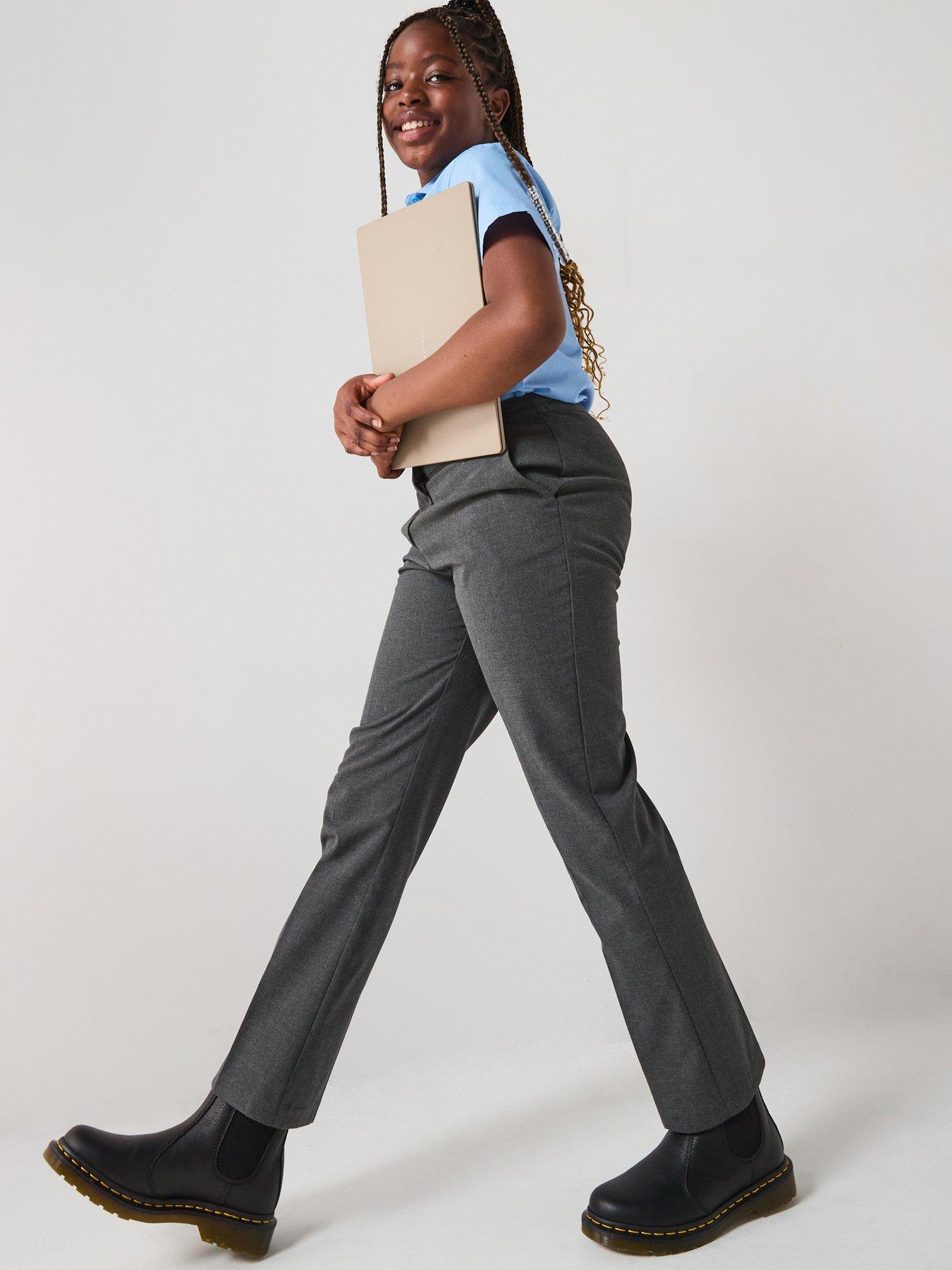 Image 6 of 6 of The Very Collection Girls 2 Pack Woven School Trouser Regular Fit - Grey