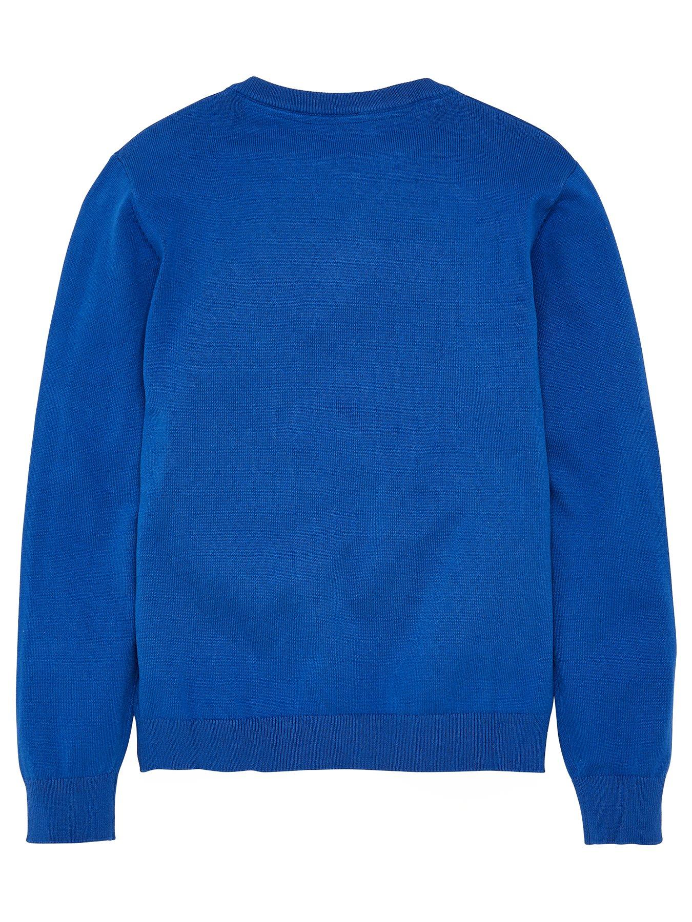 Image 2 of 4 of The Very Collection Unisex 2 Pack V-Neck School Jumper - Royal