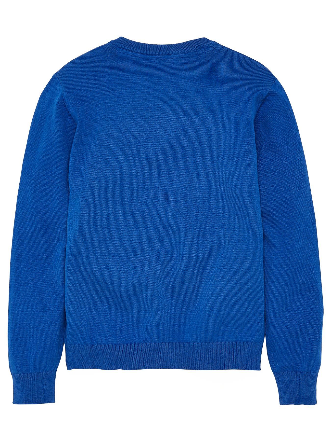 Everyday Unisex 2 Pack V-Neck School Jumper - Royal Blue