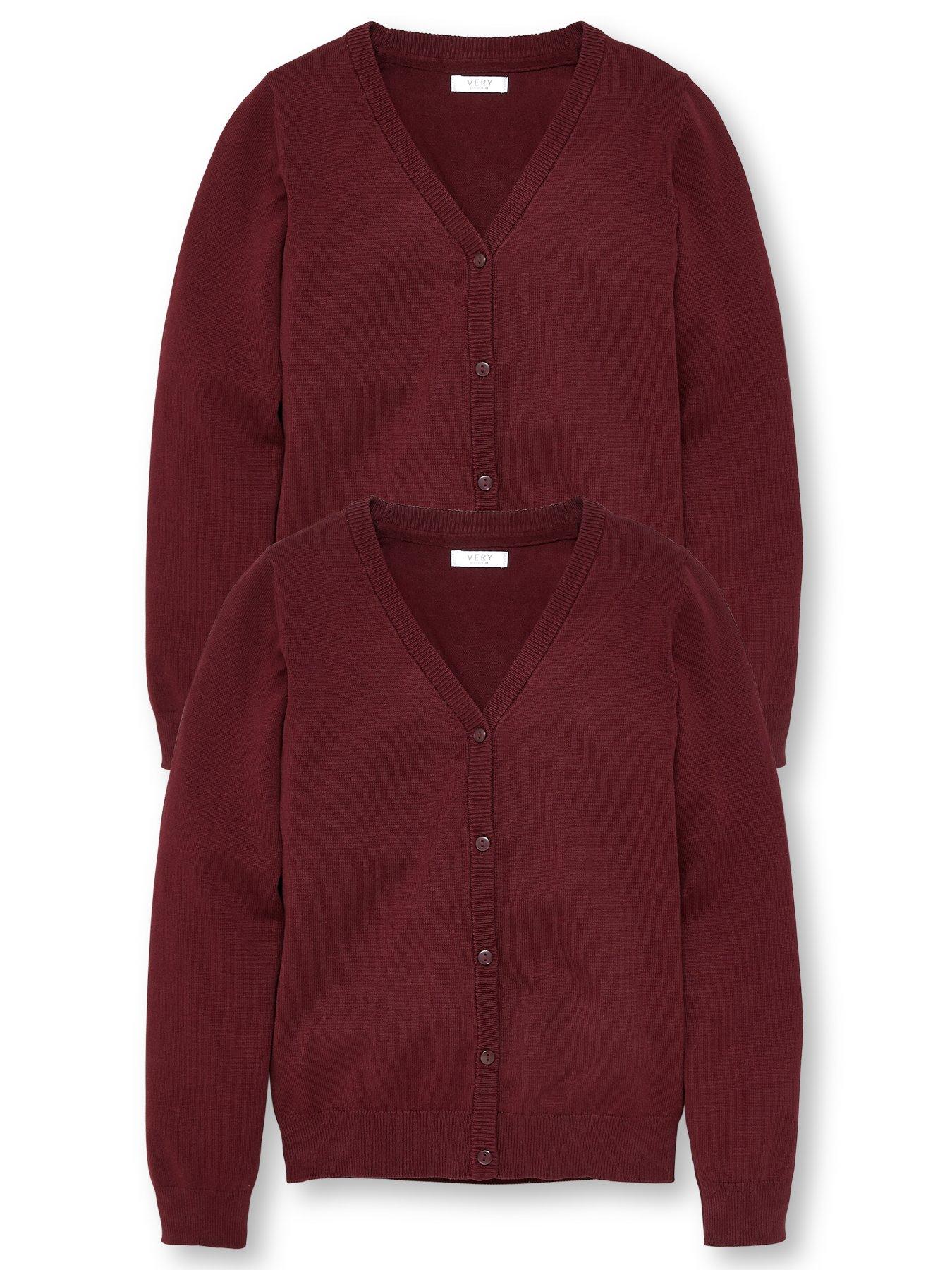 Girls Red School Cardigan Flash Sales 