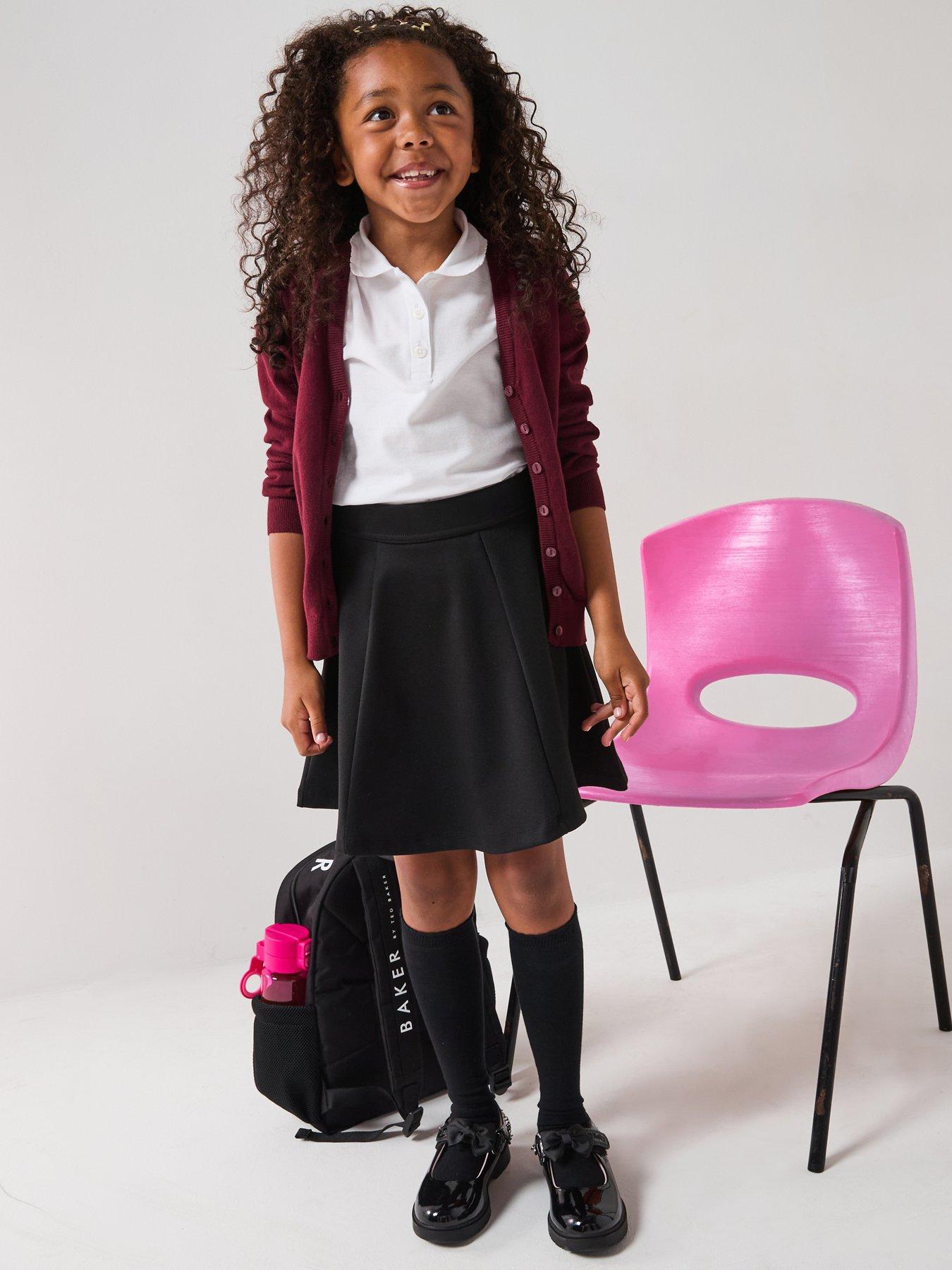 Image 6 of 6 of Everyday Girls 2 Pack School Cardigans - Burgundy