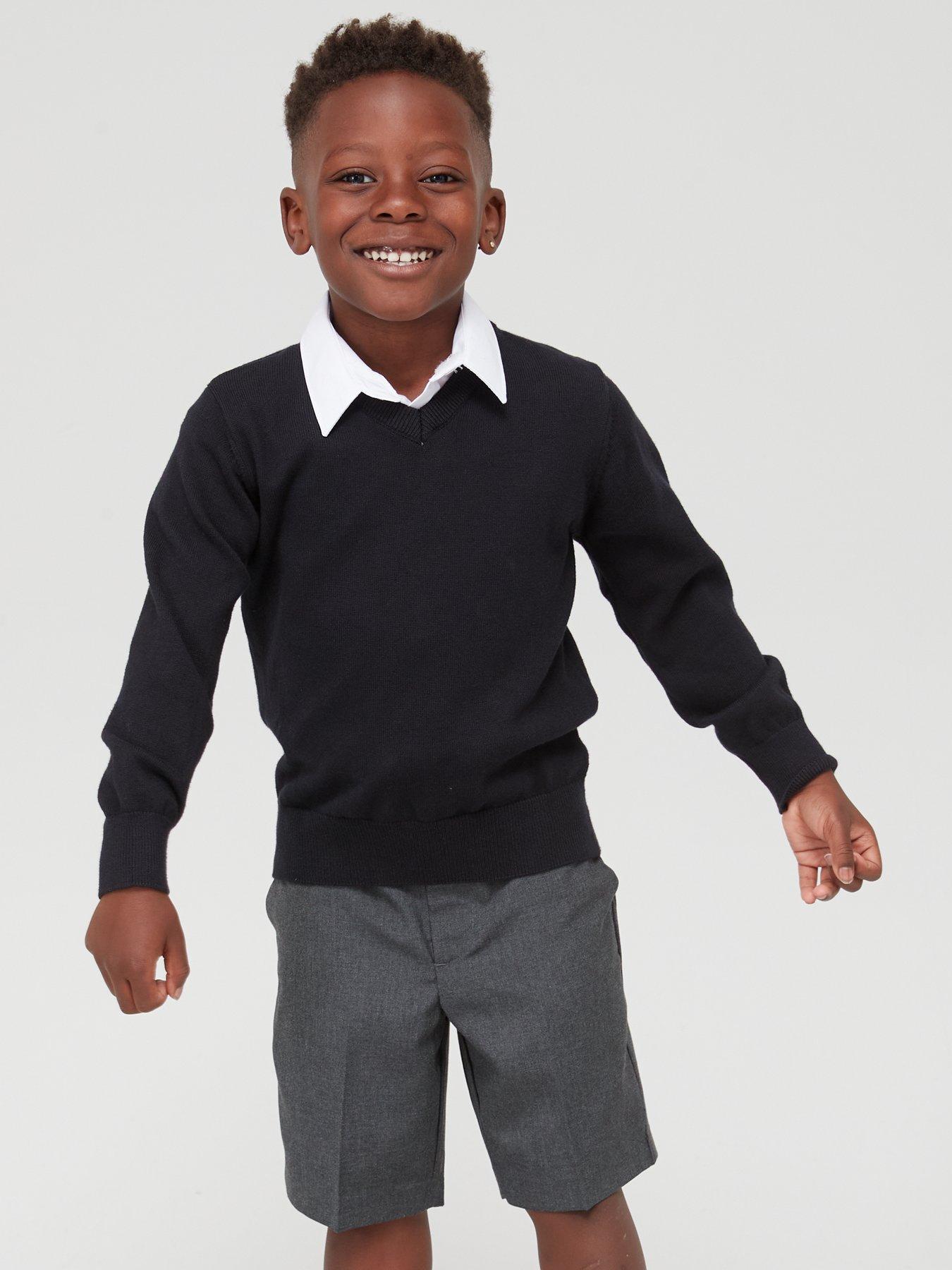 Boys black v neck school outlet jumper