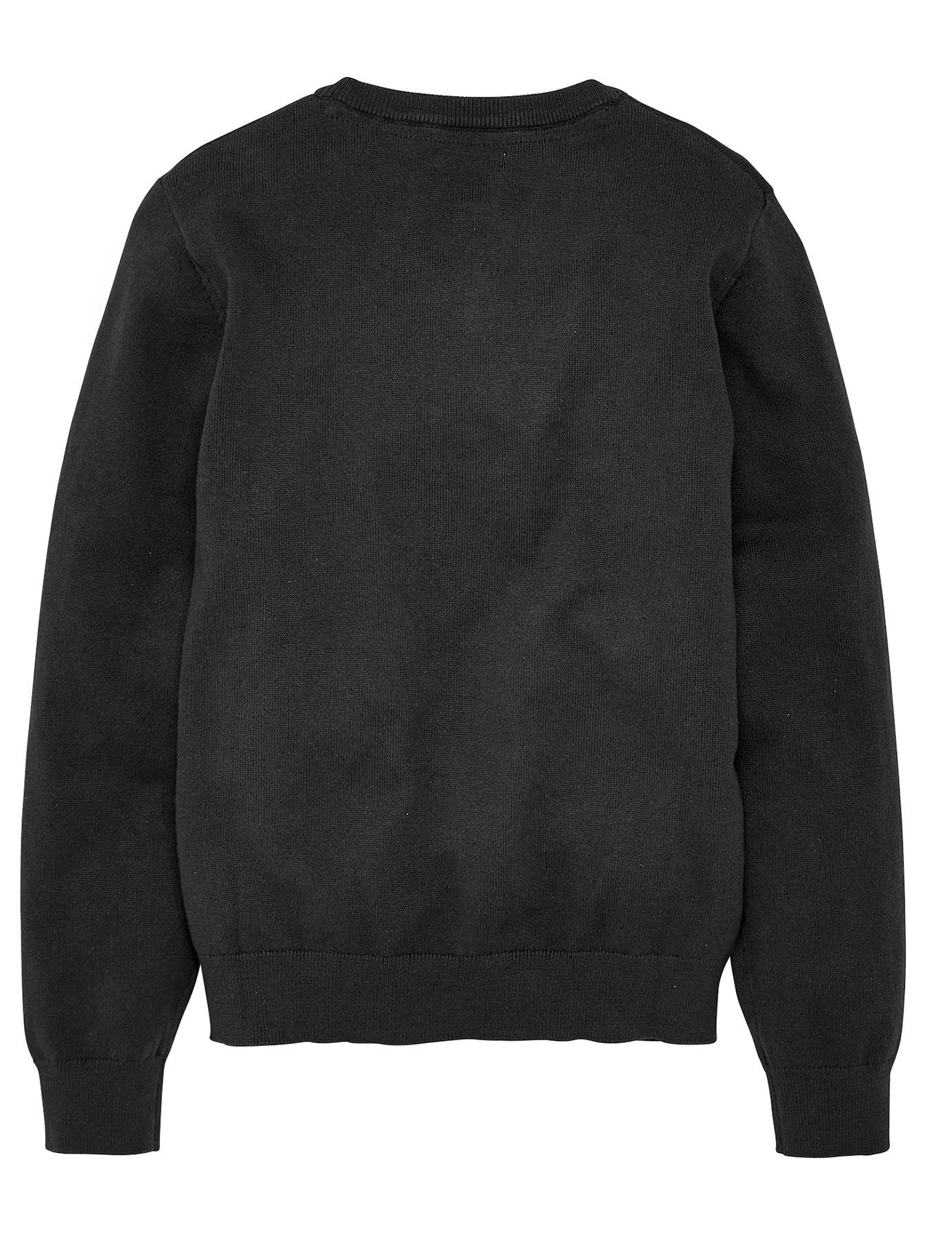 Image 3 of 6 of The Very Collection Unisex 2 Pack V-Neck School Jumper - Black