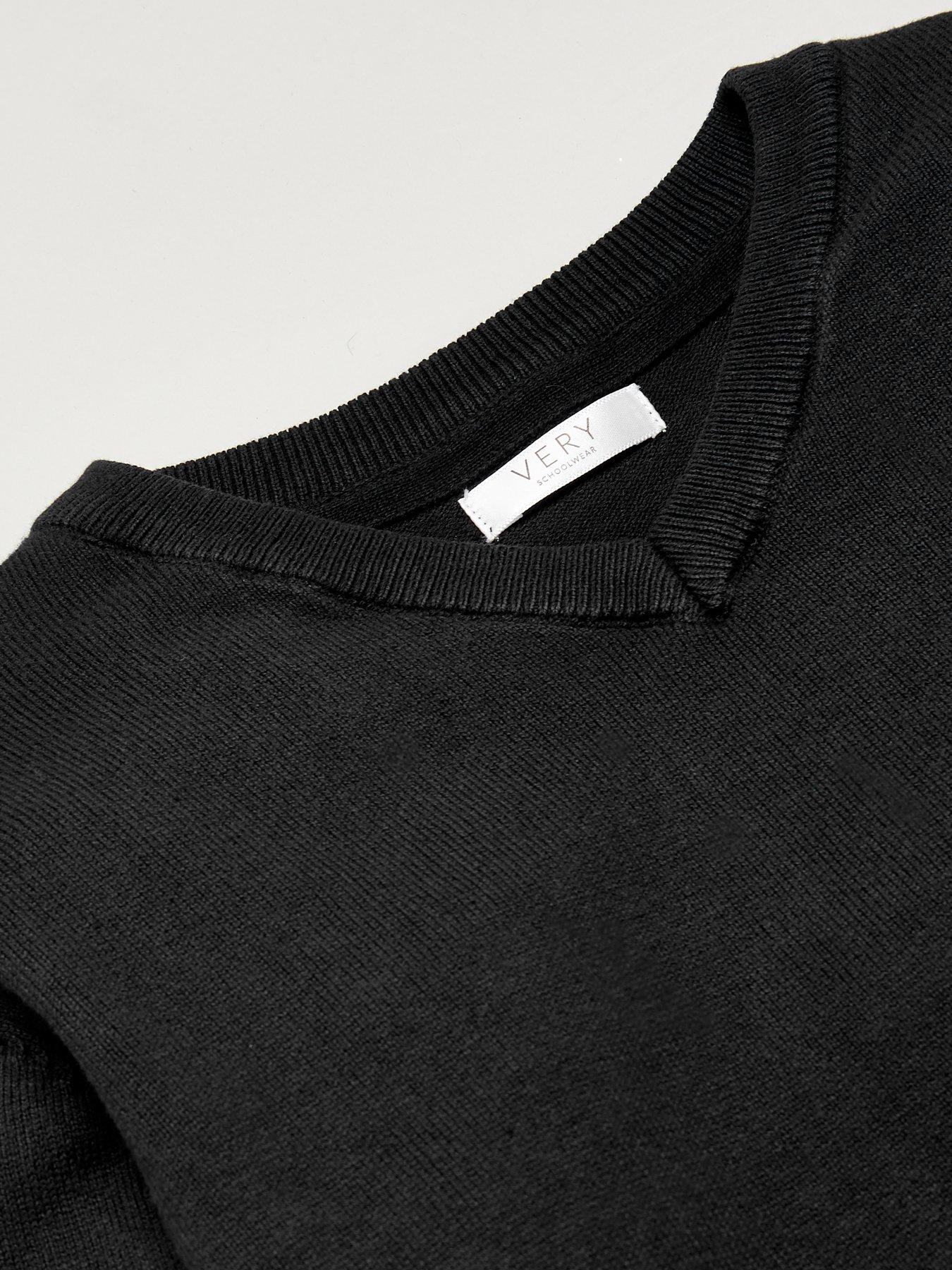 Image 5 of 6 of The Very Collection Unisex 2 Pack V-Neck School Jumper - Black