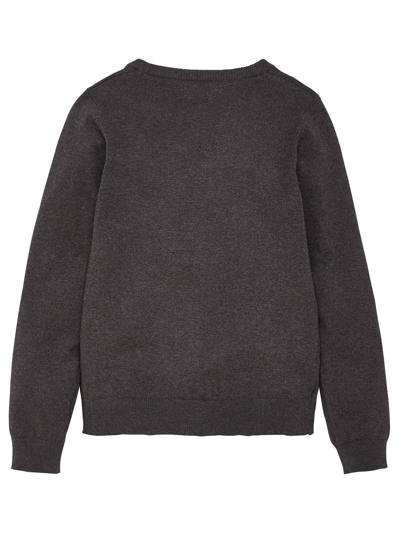 Image 2 of 4 of The Very Collection Girls 2 Pack School Cardigans - Charcoal