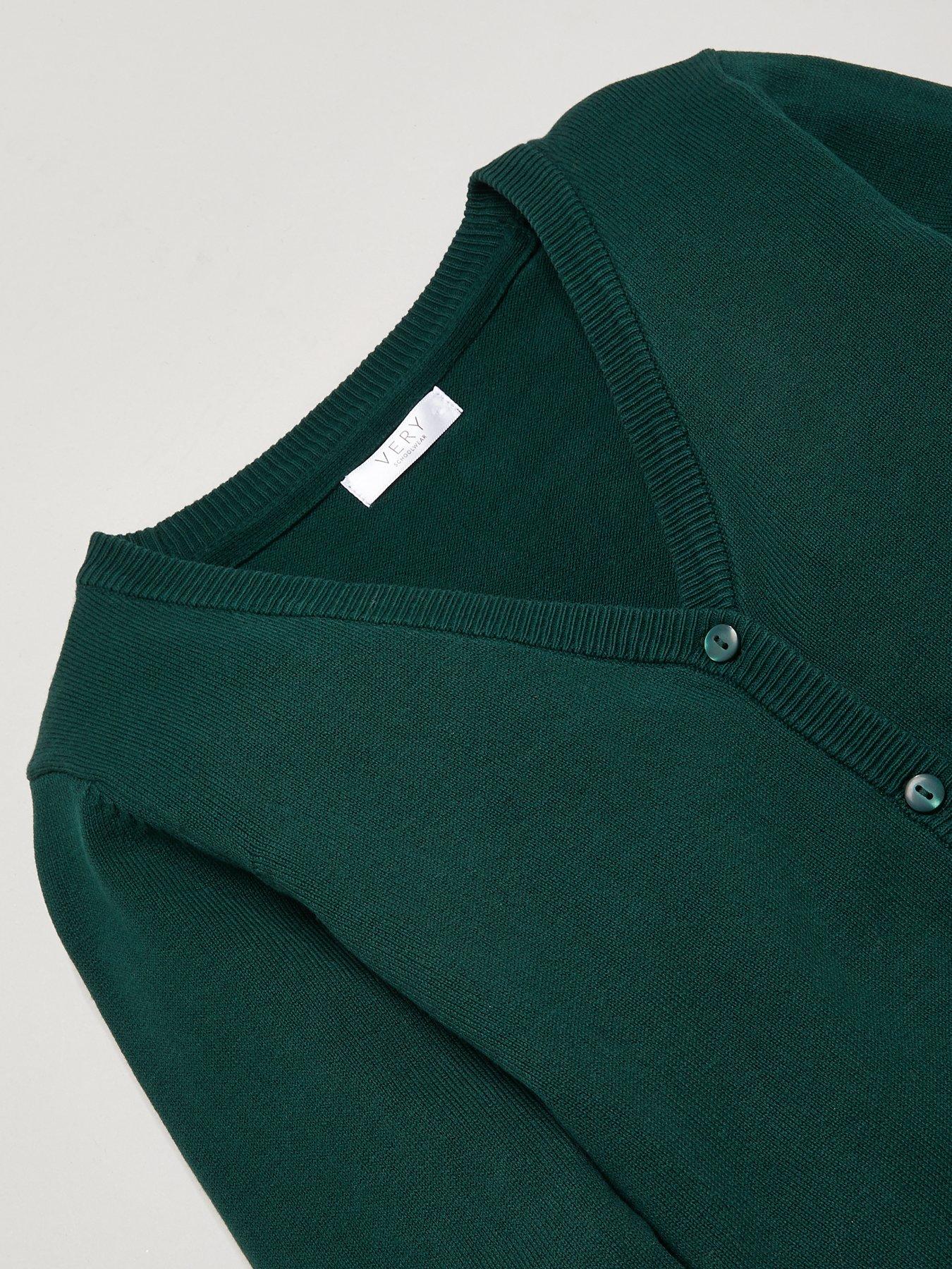 Image 5 of 6 of The Very Collection Girls 2 Pack School Cardigans - Green