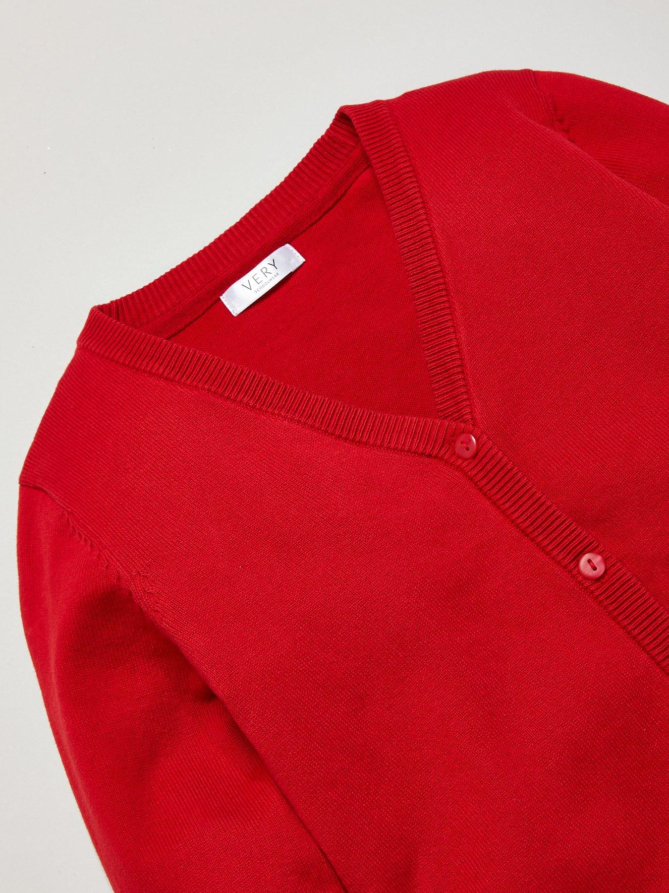 Image 5 of 6 of The Very Collection Girls 2 Pack School Cardigans - Red
