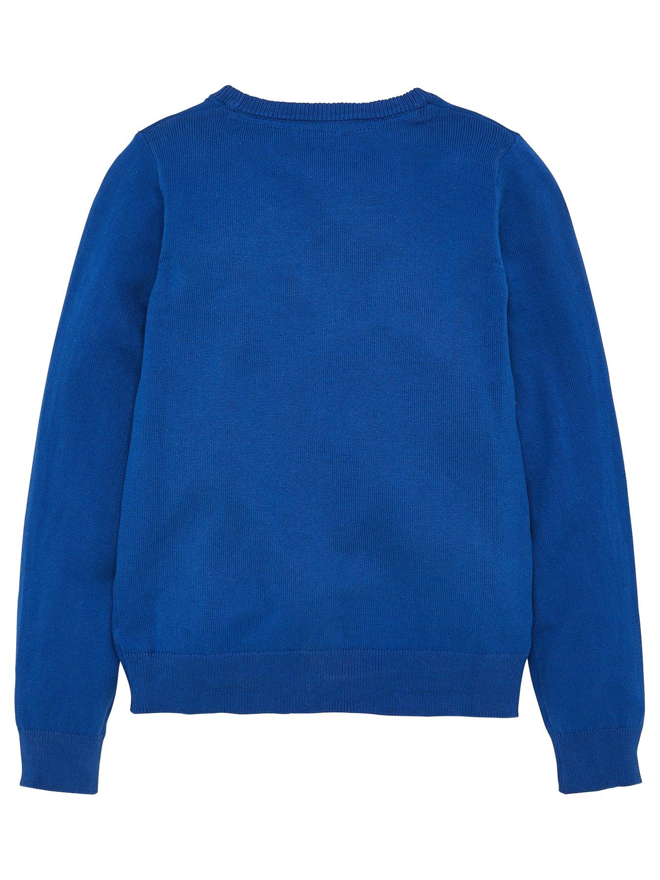Image 3 of 6 of The Very Collection Girls 2 Pack Cotton-Blend Button Through Cardigans - Royal