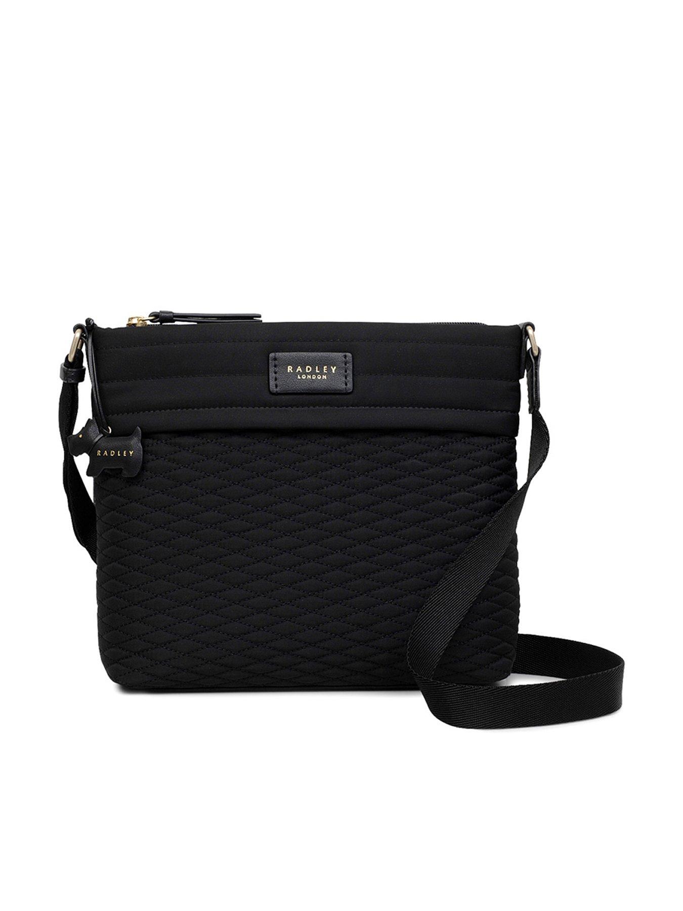 radley black leather cross body bag