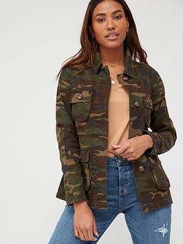 V by Very V By Very Camo Print Utility Jacket - Camouflage Picture