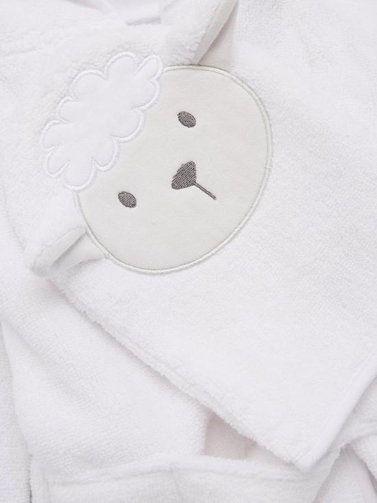 back image of v-by-very-baby-giftingnbspunisex-2-piece-lamb-robe-wash-mitt-set-cream