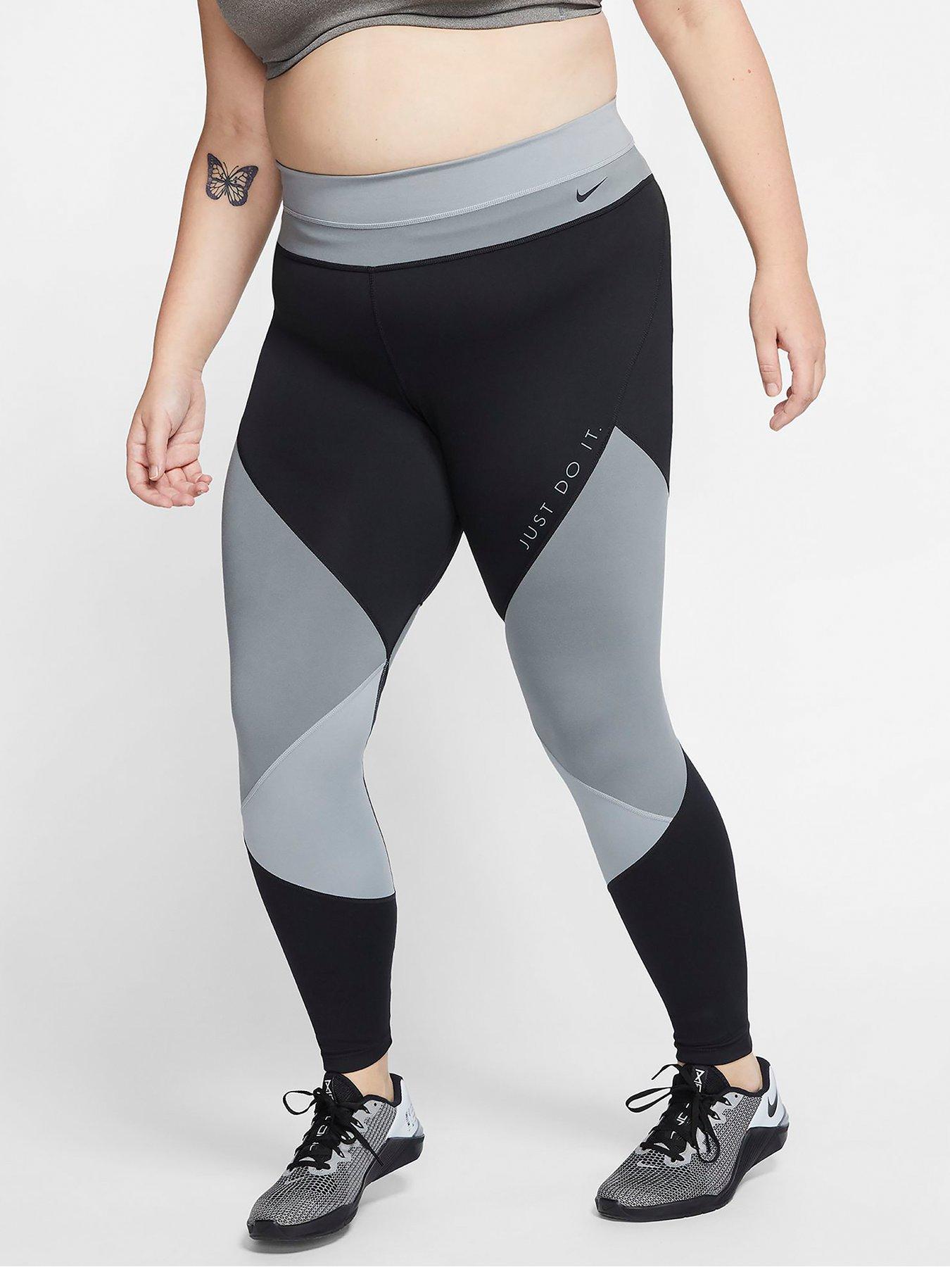 nike leggings black and grey