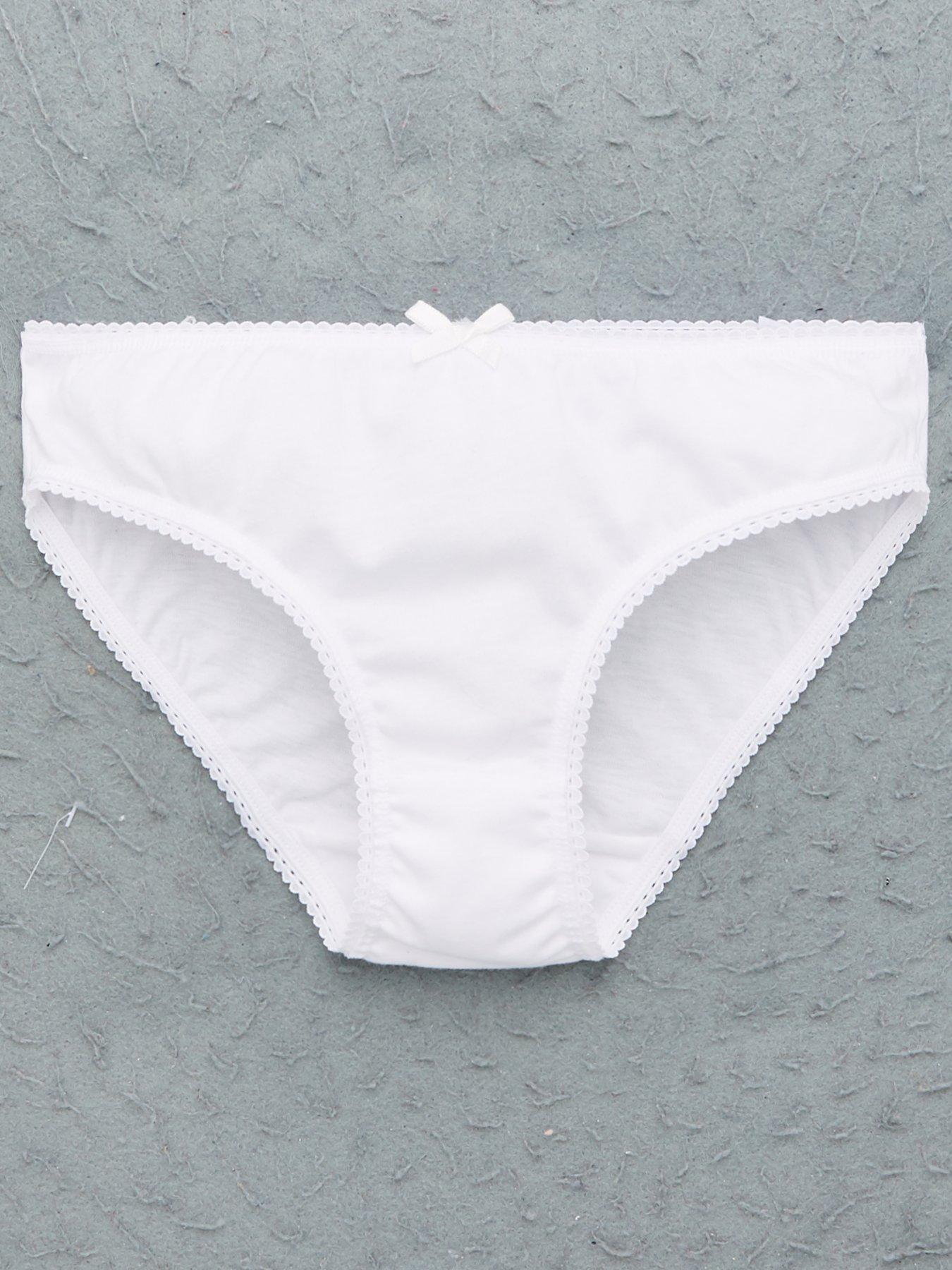 Image 2 of 3 of Everyday Girls 7 Pack Plain School Briefs - White