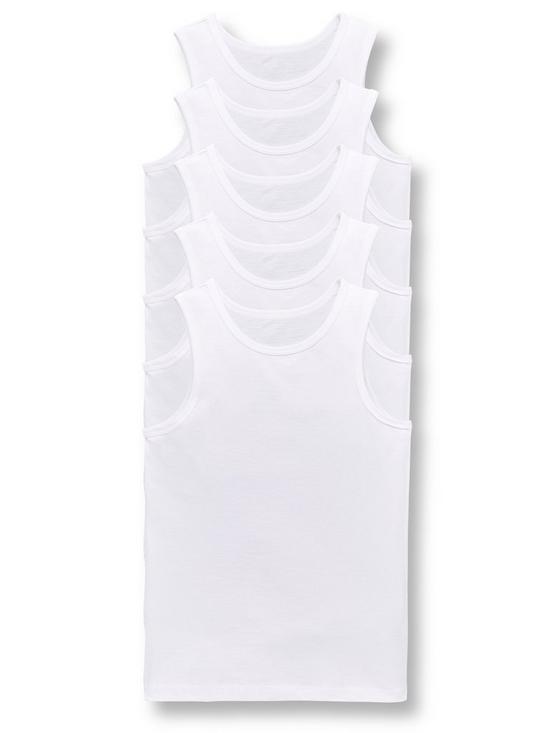 front image of everyday-boys-5-packnbspsleeveless-school-vests-white