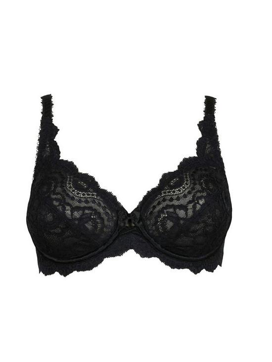 outfit image of playtex-flower-lace-elegance-underwire-bra-black