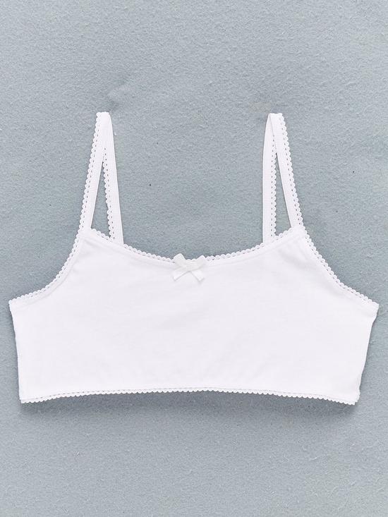 back image of v-by-very-girls-5-pack-plain-school-crop-tops-white