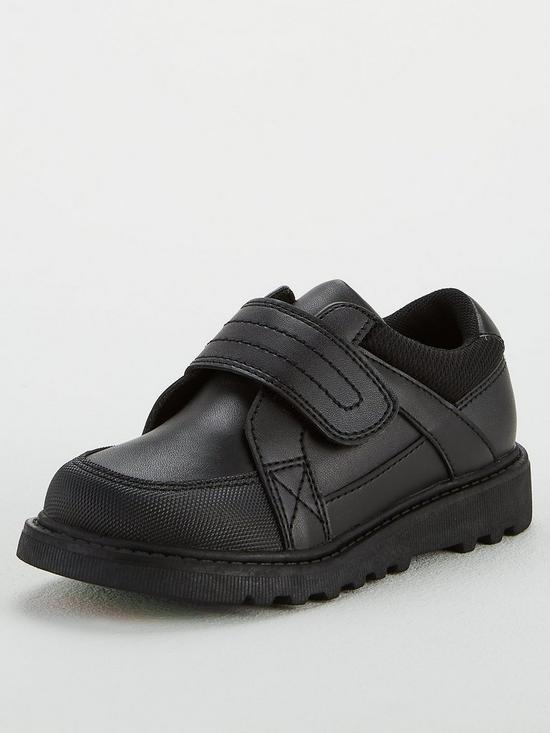 front image of everyday-toezonenbspboys-chunky-sole-leather-school-shoe-black