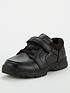  image of everyday-toezone-boys-leather-elastic-lace-with-strap-school-shoe-black