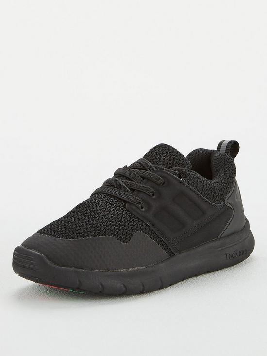 front image of v-by-very-toezone-at-v-by-verynbspboys-elastic-lace-trainer-black