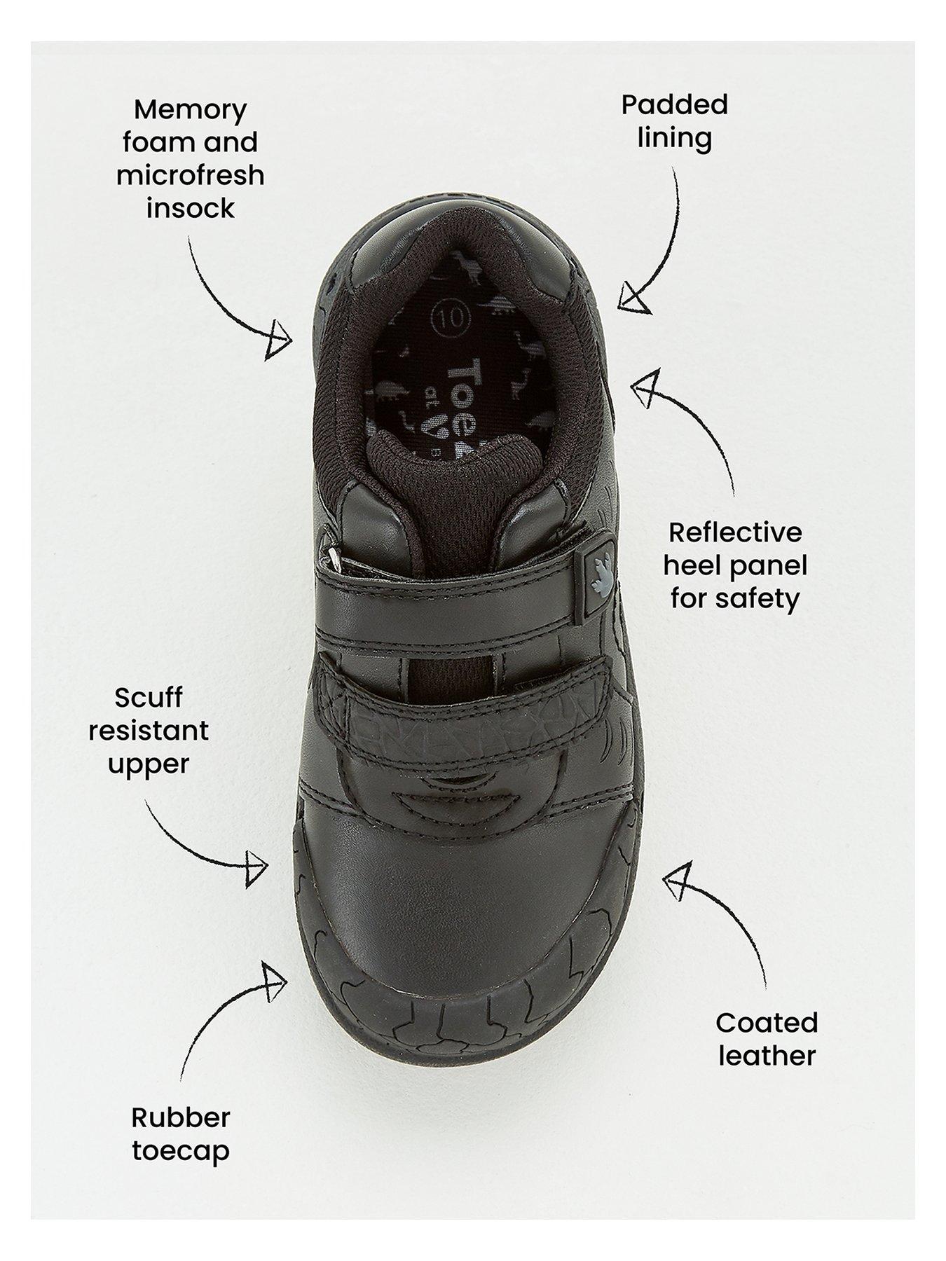 Image 4 of 6 of The Very Collection Toezone Younger Boys Dinosaur Leather School Shoe