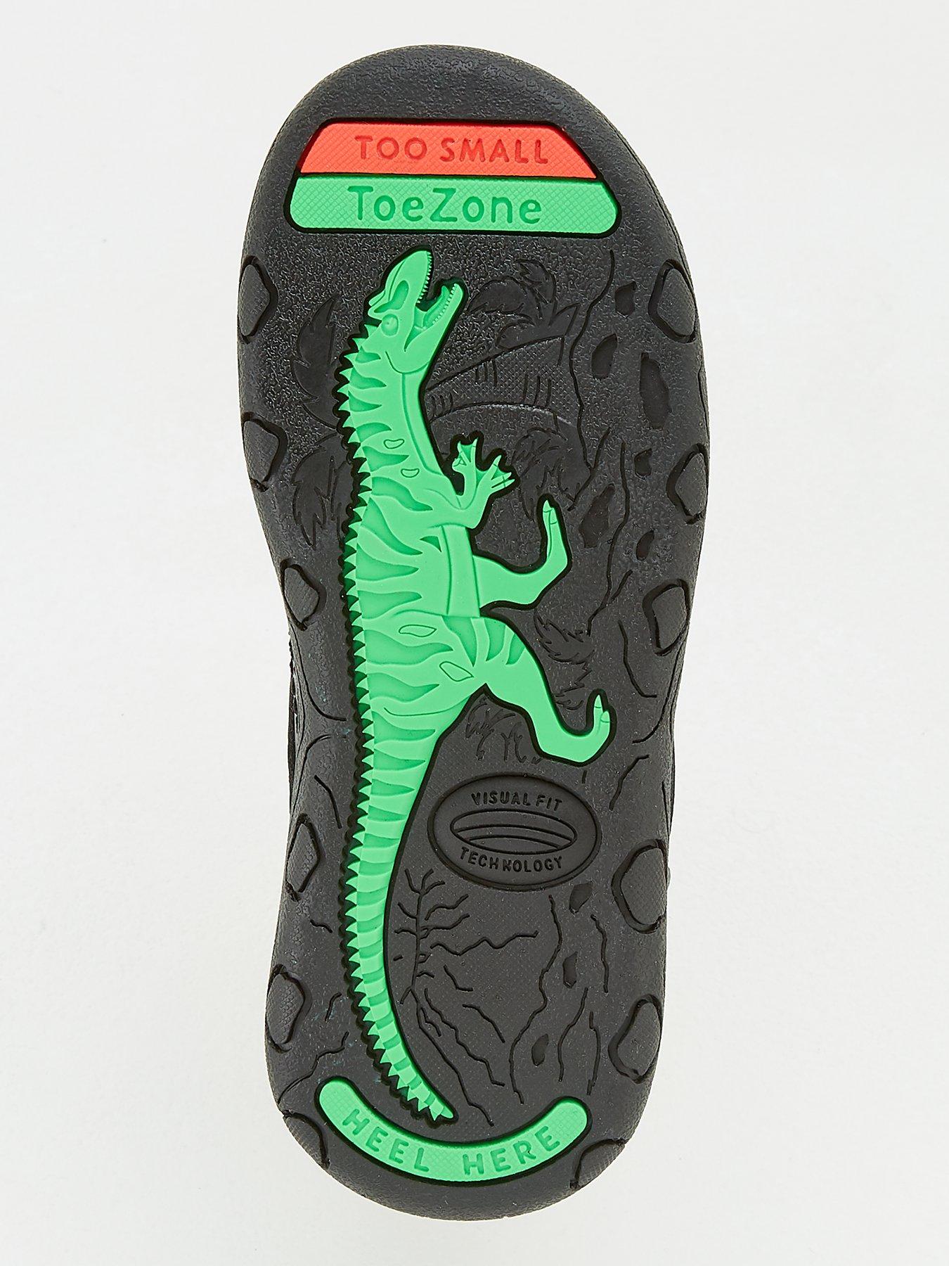 Image 5 of 6 of The Very Collection Toezone Younger Boys Dinosaur Leather School Shoe