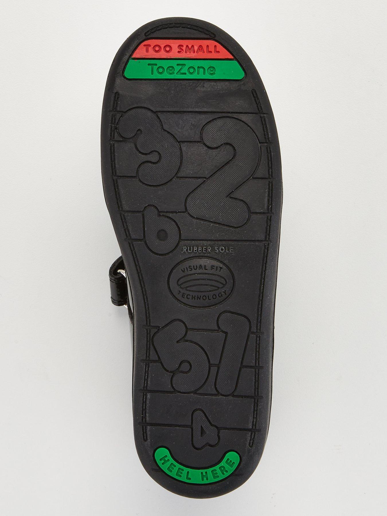 Image 5 of 6 of The Very Collection Girls Patent Rip Tape Mary Jane School Shoes - Black