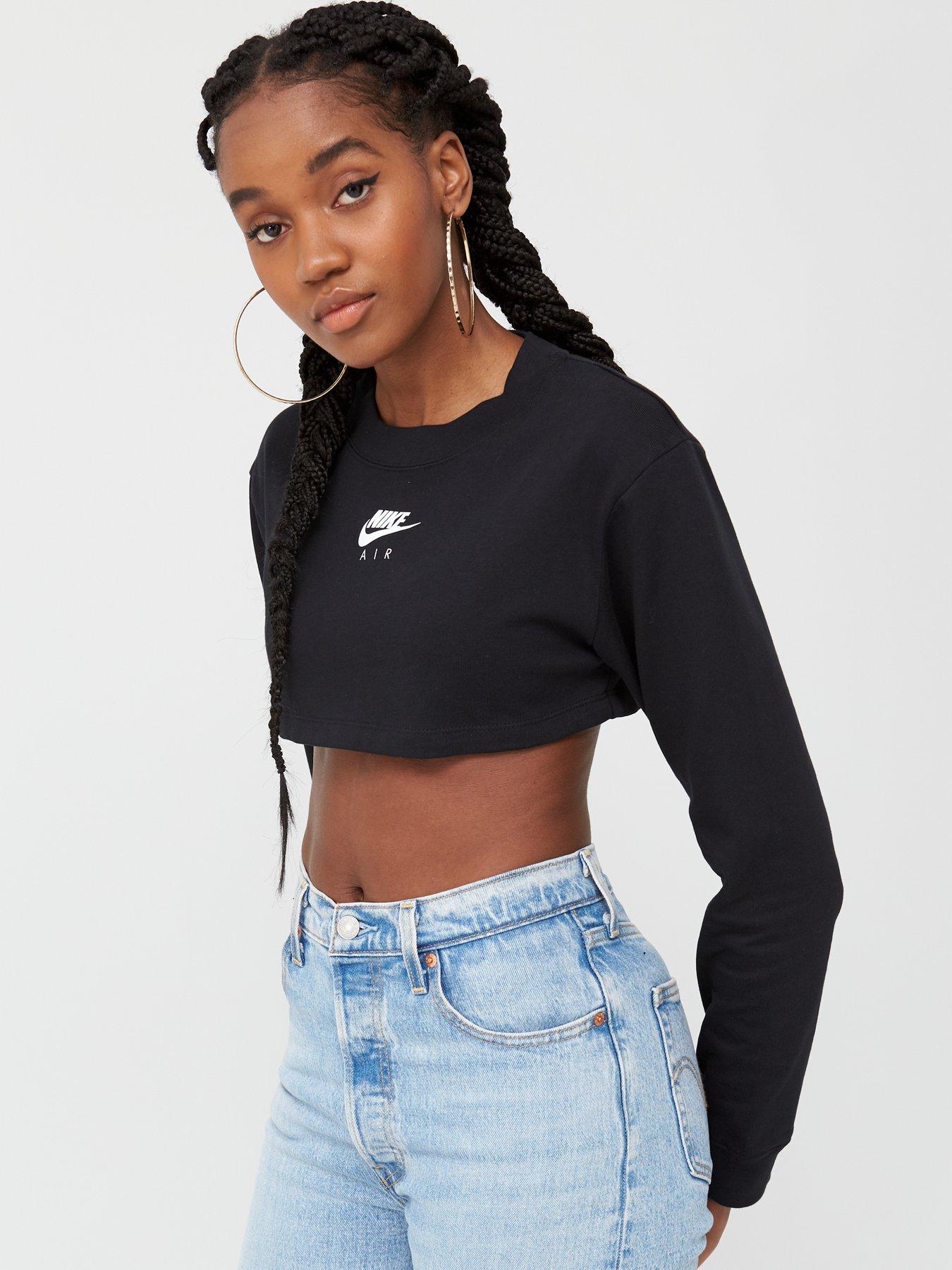 nike long sleeve crop top