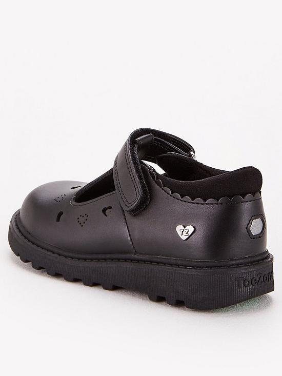 stillFront image of v-by-very-toezonenbspgirls-chunky-heart-leather-school-shoe-black