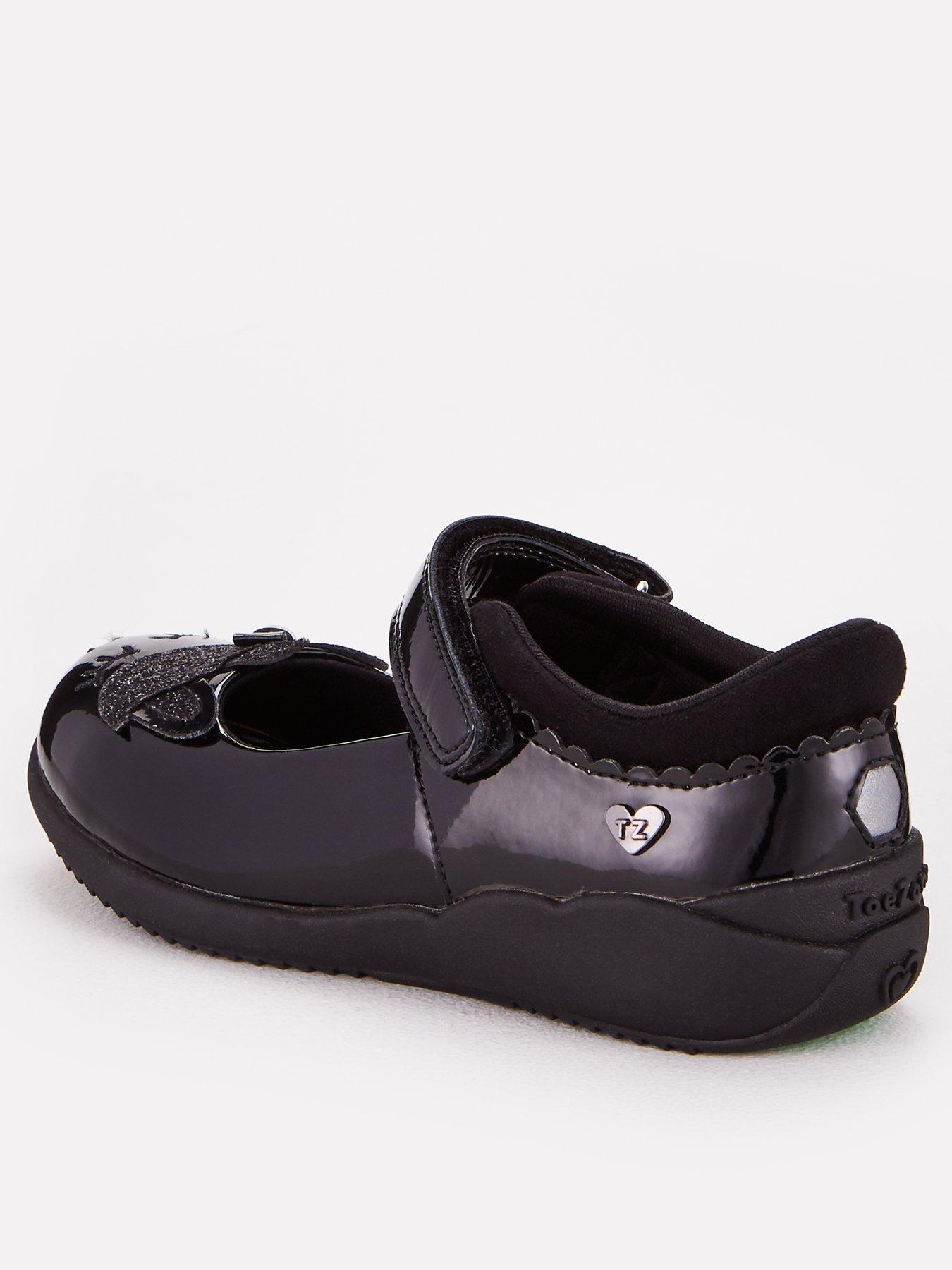 Image 2 of 6 of The Very Collection Girls Unicorn Rip-Tape Memory Foam School Shoes - Black