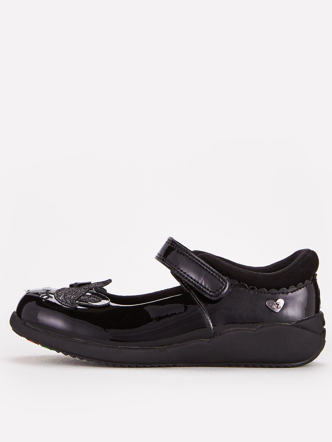 Image 3 of 6 of The Very Collection Girls Unicorn Rip-Tape Memory Foam School Shoes - Black