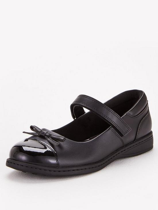 front image of v-by-very-girls-mary-jane-leather-school-shoe-black