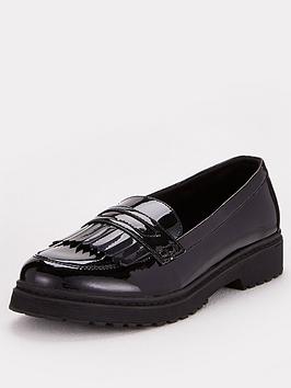 V by Very V By Very Older Girls Tassel Leather School Loafer - Black Picture